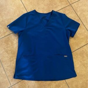 FIGS Technical Collection - Women’s V-Neck Scrub Shirt - FW1100 - Large - Blue